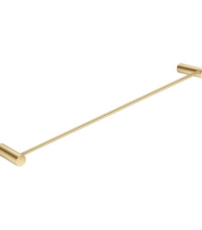 600mm Brushed Brass Single Towel Rail