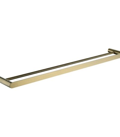 RUSHY - 800mm Brushed Brass Double Towel Rail