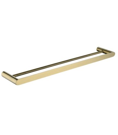 RUSHY - 600mm Brushed Brass Double Towel Rail