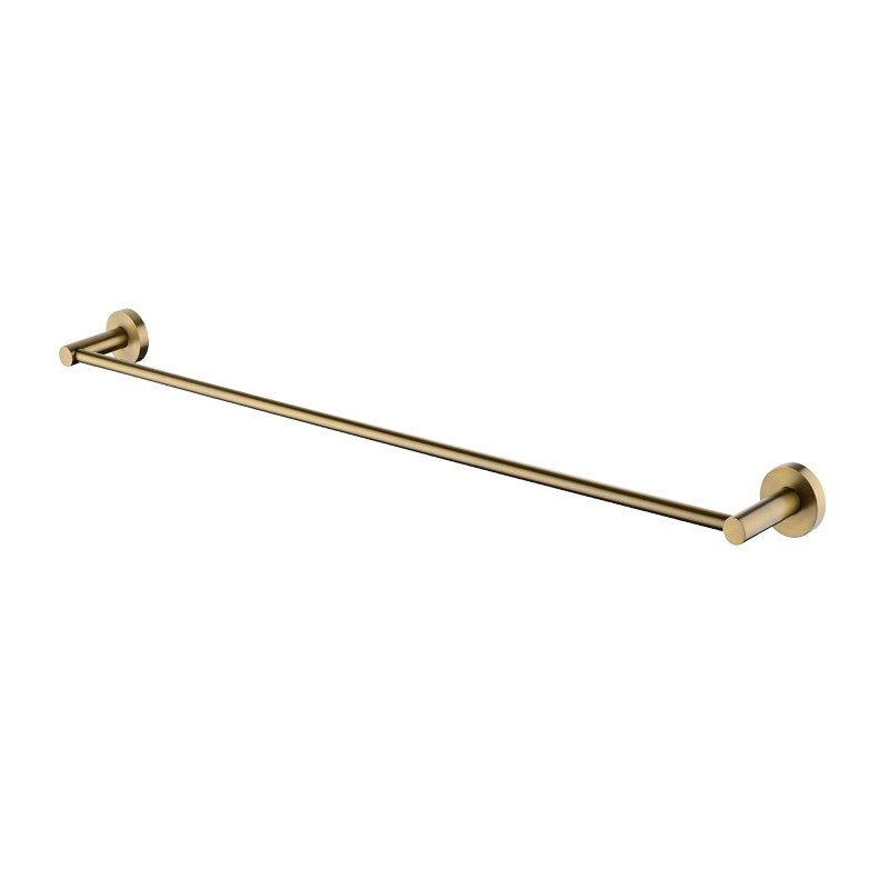 LUCID PIN - 800mm Brushed Brass Cuttable Single Towel Rail 1 LUCID PIN - 800mm Brushed Brass Cuttable Single Towel Rail