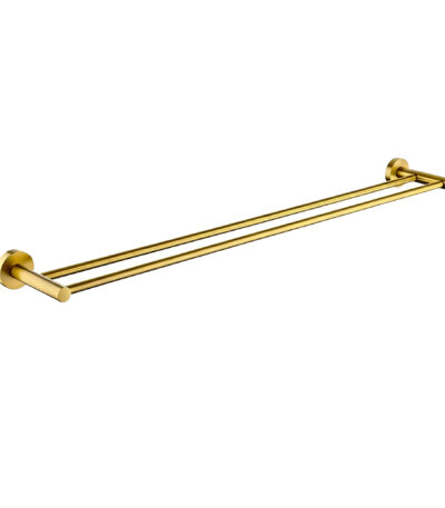 LUCID PIN - Brused Brass Cuttable Double Towel Rail