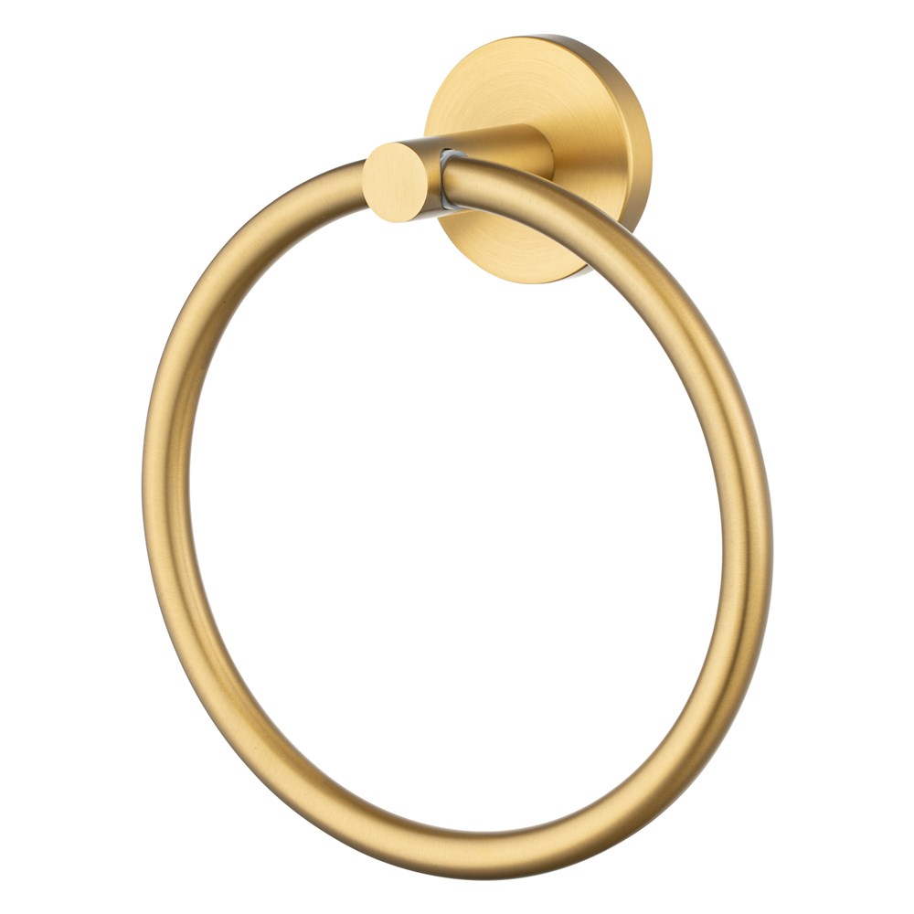 LUCID PIN - Brushed Brass Towel Ring 1 LUCID PIN - Brushed Brass Towel Ring