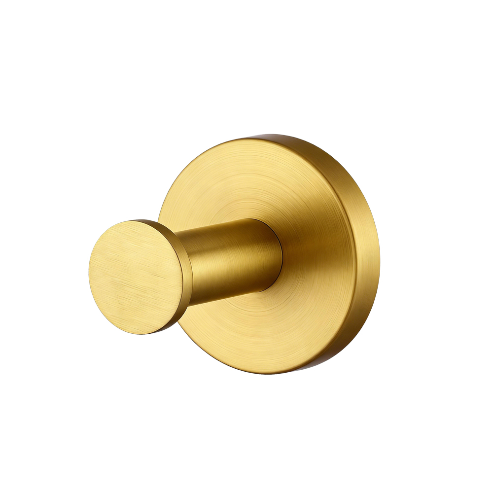 LUCID PIN - Brushed Brass Robe Hook 1 LUCID PIN - Brushed Brass Robe Hook