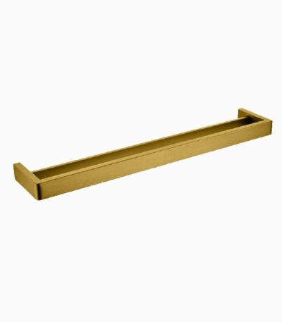 IVANO - 600mm Brushed Brass Double Towel Rail