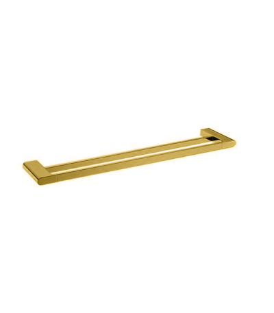 VOG - 600mm Brushed Brass Double Towel Rail