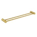 CADDENCE - 600mm Brushed Brass Double Towel Rail
