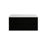 Bali 1200mm Matte Black Wall Hung Fluted Vanity (Single Bowl)