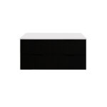 Bali 1200mm Matte Black Wall Hung Fluted Vanity (Single Bowl)