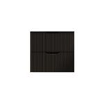 Bali 750mm Matte Black Wall Hung Fluted Cabinet