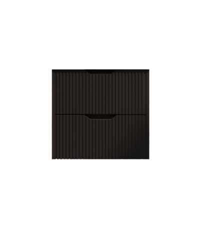 Bali 750mm Matte Black Wall Hung Fluted Cabinet