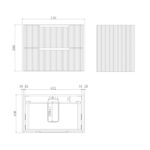 Bali 750mm Matte Black Wall Hung Fluted Cabinet