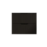 Bali 900mm Matte Black Wall Hung Fluted Cabinet