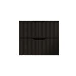 Bali 900mm Matte Black Wall Hung Fluted Cabinet
