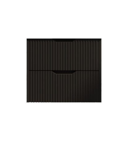 Bali 900mm Matte Black Wall Hung Fluted Cabinet