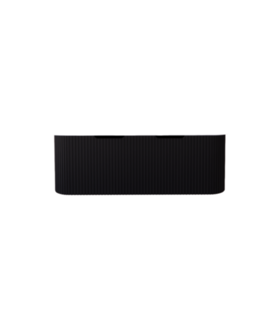 Bergen 1200mm Matte Black Wall Hung Fluted Cabinet (Single Bowl)