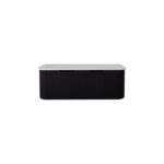 Bergen 1200mm Matte Black Wall Hung Fluted Cabinet (Single Bowl)