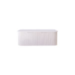 Bergen 1200mm Matte White Wall Hung Fluted Cabinet (Single Bowl)