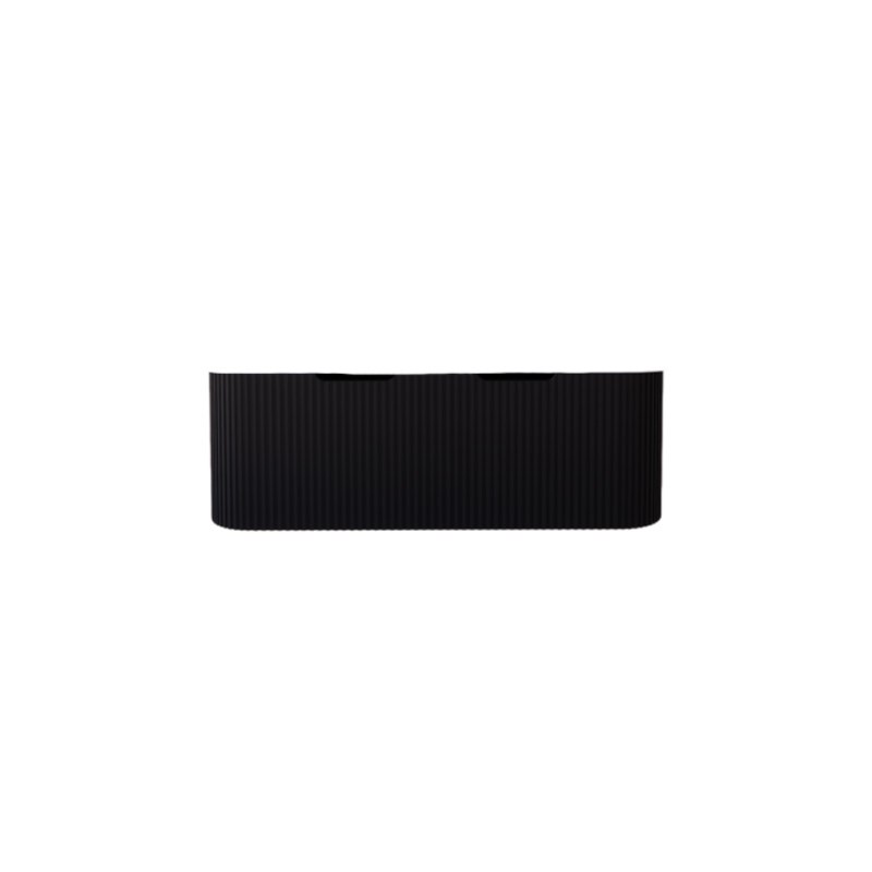 Bergen 1200mm Matte Black Wall Hung Fluted Cabinet (Double Bowls) 1 Bergen 1200mm Matte Black Wall Hung Fluted Cabinet (Double Bowls)