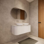 Bergen 1200mm Matte White Wall Hung Fluted Cabinet (Double Bowls)