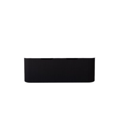 Bergen 1500mm Matte Black Wall Hung Fluted Cabinet (Single Bowl)