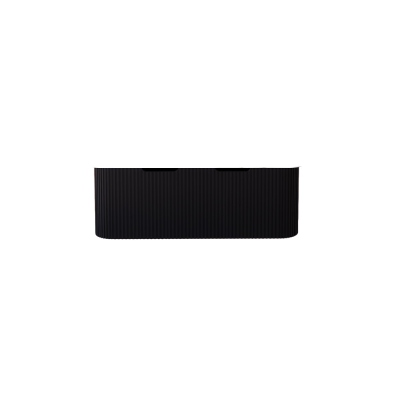 Bergen 1500mm Matte Black Wall Hung Fluted Cabinet (Double Bowls) 1 Bergen 1500mm Matte Black Wall Hung Fluted Cabinet (Double Bowls)