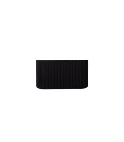 Bergen 750mm Matte Black Wall Hung Fluted Vanity