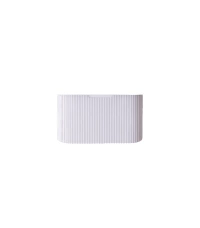 Bergen 750mm Matte White Wall Hung Fluted Cabinet