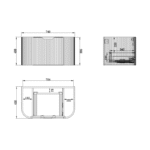 Bergen 750mm Matte White Wall Hung Fluted Cabinet
