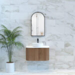 Bergen 750mm Solid Timber Wall Hung Fluted Vanity