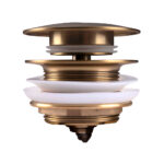 Brushed Brass Bathtub Pop Up Waste No Overflow