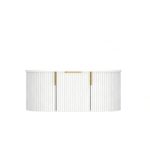 1200mm Matte White Fluted Wall Hung Vanity 1200*469*412mm