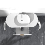 1200mm Matte White Fluted Wall Hung Vanity 1200*469*412mm