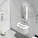 450*900*150mm Carysil Earls Matte White Melamine Plywood Squircle LED Shaving Cabinet(Single Door)