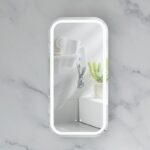 450*900*150mm Carysil Earls Matte White Melamine Plywood Squircle LED Shaving Cabinet(Single Door)