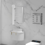 450*900*150mm Carysil Earls Matte White Melamine Plywood Squircle Shaving Cabinet(Single Door)