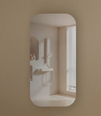 450*900*150mm Carysil Earls Original Walnut Melamine Plywood Squircle Shaving Cabinet(Single Door)