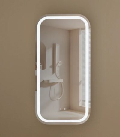 450*900*150mm Carysil Earls Original Walnut Melamine Plywood Squircle LED Shaving Cabinet(Single Door)