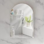 600*900*150mm Carysil Imperial Matte White Melamine Plywood Arch Shaving Cabinet(Single Door)
