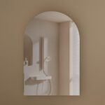 600*900*150mm Carysil Imperial Original Walnut Melamine Plywood Arch Shaving Cabinet(Single Door)