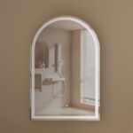 600*900*150mm Carysil Imperial Original Walnut Melamine Plywood Arch LED Shaving Cabinet(Single Door)