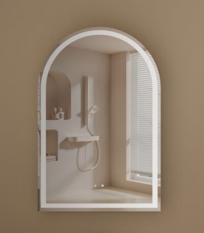 600*900*150mm Carysil Imperial Original Walnut Melamine Plywood Arch LED Shaving Cabinet(Single Door)