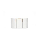 750mm Matte White Fluted Wall Hung Vanity 750*469*412mm