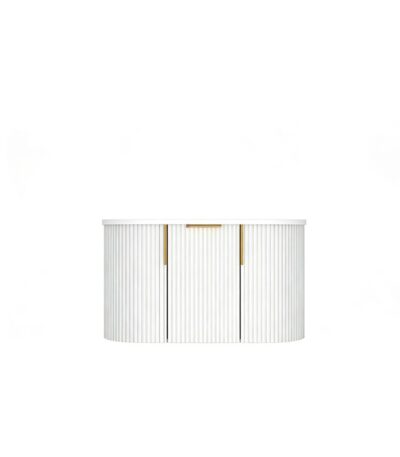 750mm Matte White Fluted Wall Hung Vanity 750*469*412mm