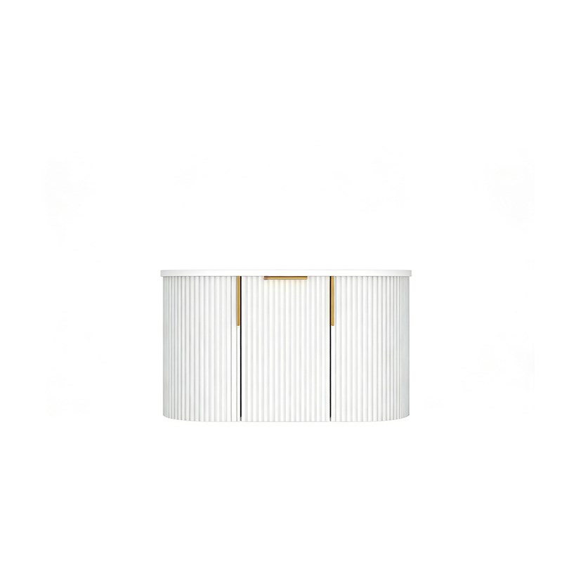 750mm Matte White Fluted Wall Hung Vanity 750*469*412mm 1 750mm Matte White Fluted Wall Hung Vanity 750*469*412mm