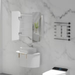 750*800*150mm Carysil Grand Matte White Melamine Plywood Shaving Cabinet(Double Doors)