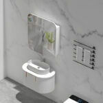 750*800*150mm Carysil Grand Matte White Melamine Plywood Shaving Cabinet(Double Doors)