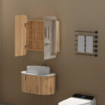 750*800*150mm Carysil Grand Origianl Walnut Melamine Plywood Shaving Cabinet(Double Doors)