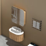 750*800*150mm Carysil Grand Origianl Walnut Melamine Plywood Shaving Cabinet(Double Doors)