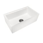 White Carysil Fine Fireclay Single Bowl Kitchen Sink 762*457*254mm
