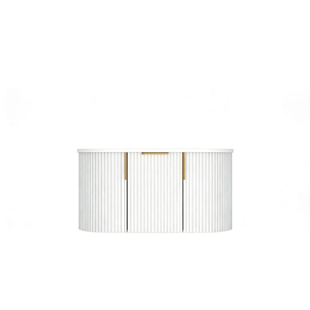 900mm Matte White Fluted Wall Hung Vanity 900*469*412mm 1 900mm Matte White Fluted Wall Hung Vanity 900*469*412mm